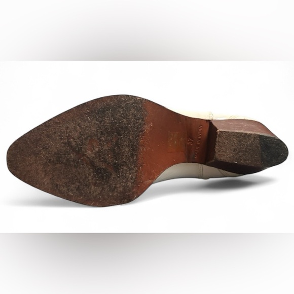 Free People Frontier Western Patent Leather Pointed Toe Ankle Boot Size 37/6 - Picture 10 of 16